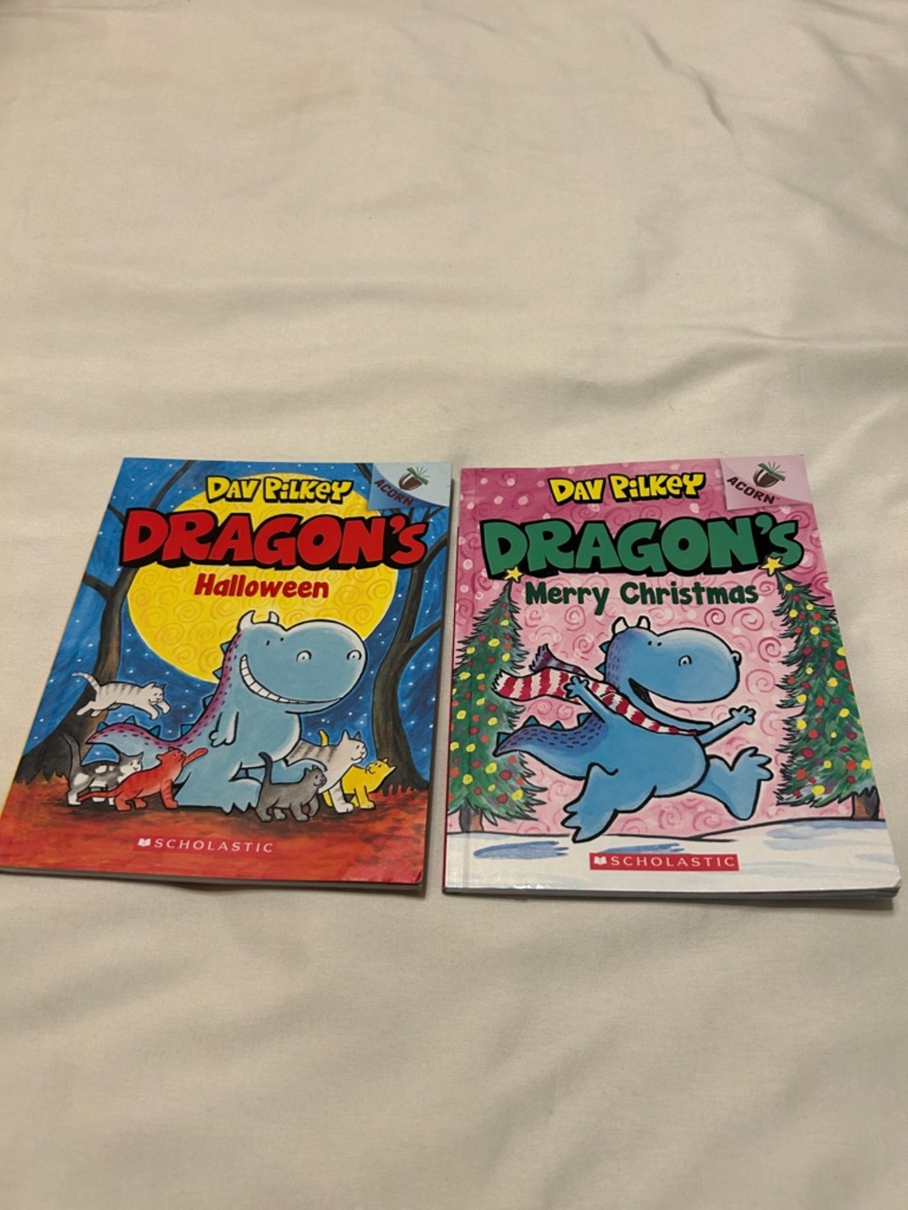 Dav Pilkey Dragonβs Halloween, Merry Christmas book lot